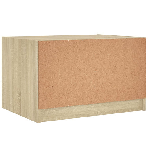 vidaXL Coffee Table with Glass Doors Sonoma Oak 68x50x42 cm