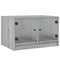 vidaXL Coffee Table with Glass Doors Grey Sonoma 68x50x42 cm