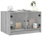 vidaXL Coffee Table with Glass Doors Grey Sonoma 68x50x42 cm