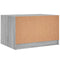 vidaXL Coffee Table with Glass Doors Grey Sonoma 68x50x42 cm