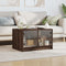vidaXL Coffee Table with Glass Doors Brown Oak 68x50x42 cm