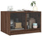 vidaXL Coffee Table with Glass Doors Brown Oak 68x50x42 cm