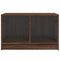 vidaXL Coffee Table with Glass Doors Brown Oak 68x50x42 cm