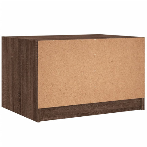 vidaXL Coffee Table with Glass Doors Brown Oak 68x50x42 cm