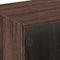 vidaXL Coffee Table with Glass Doors Brown Oak 68x50x42 cm