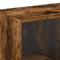 vidaXL Side Cabinet with Glass Doors Smoked Oak 68x37x75.5 cm