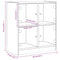 vidaXL Side Cabinet with Glass Doors Smoked Oak 68x37x75.5 cm