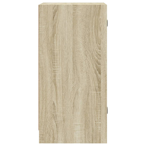 vidaXL Side Cabinet with Glass Doors Sonoma Oak 35x37x75.5 cm