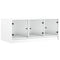 vidaXL Coffee Table with Glass Doors White 102x50x42 cm