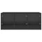 vidaXL Coffee Table with Glass Doors Black 102x50x42 cm