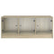 vidaXL Coffee Table with Glass Doors Sonoma Oak 102x50x42 cm