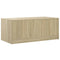 vidaXL Coffee Table with Glass Doors Sonoma Oak 102x50x42 cm