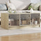 vidaXL Coffee Table with Glass Doors Sonoma Oak 102x50x42 cm