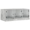 vidaXL Coffee Table with Glass Doors Concrete Grey 102x50x42 cm