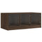 vidaXL Coffee Table with Glass Doors Brown Oak 102x50x42 cm