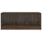 vidaXL Coffee Table with Glass Doors Brown Oak 102x50x42 cm