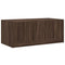 vidaXL Coffee Table with Glass Doors Brown Oak 102x50x42 cm