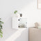 vidaXL Bedside Cabinet with Glass Door White 35x37x35 cm