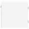 vidaXL Bedside Cabinet with Glass Door White 35x37x35 cm