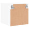vidaXL Bedside Cabinet with Glass Door White 35x37x35 cm