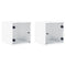 vidaXL Bedside Cabinets with Glass Doors 2 pcs White 35x37x35 cm