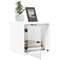 vidaXL Bedside Cabinets with Glass Doors 2 pcs White 35x37x35 cm