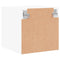 vidaXL Bedside Cabinets with Glass Doors 2 pcs White 35x37x35 cm