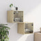 vidaXL Bedside Cabinets with Glass Doors 2 pcs Sonoma Oak 35x37x35 cm