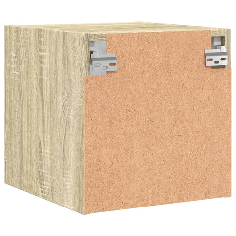 vidaXL Bedside Cabinets with Glass Doors 2 pcs Sonoma Oak 35x37x35 cm