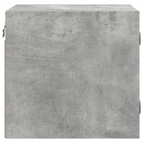 vidaXL Bedside Cabinets with Glass Doors 2 pcs Concrete Grey 35x37x35 cm