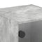 vidaXL Bedside Cabinets with Glass Doors 2 pcs Concrete Grey 35x37x35 cm