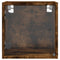 vidaXL Bedside Cabinet with Glass Door Smoked Oak 35x37x35 cm