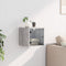 vidaXL Bedside Cabinet with Glass Door Grey Sonoma 35x37x35 cm