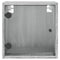 vidaXL Bedside Cabinet with Glass Door Grey Sonoma 35x37x35 cm