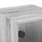 vidaXL Bedside Cabinet with Glass Door Grey Sonoma 35x37x35 cm