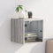 vidaXL Bedside Cabinet with Glass Door Grey Sonoma 35x37x35 cm