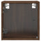 vidaXL Bedside Cabinets with Glass Doors 2 pcs Brown Oak 35x37x35 cm