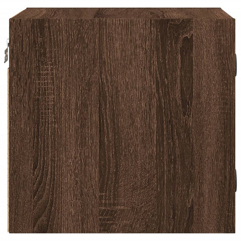 vidaXL Bedside Cabinets with Glass Doors 2 pcs Brown Oak 35x37x35 cm