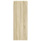 vidaXL Wall Cabinet with Glass Doors Sonoma Oak 35x37x100 cm
