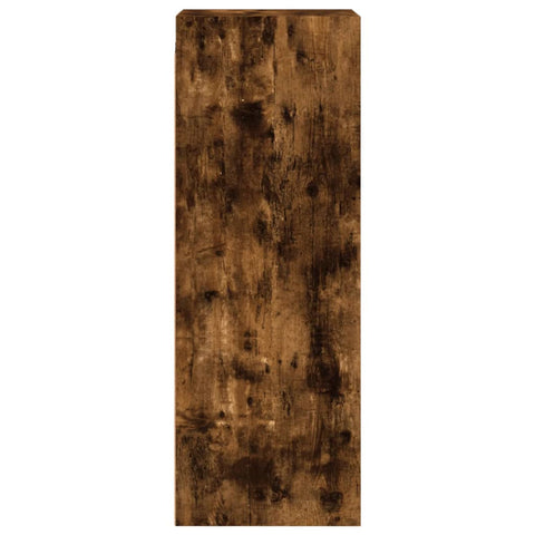 vidaXL Wall Cabinet with Glass Doors Smoked Oak 35x37x100 cm