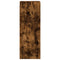 vidaXL Wall Cabinet with Glass Doors Smoked Oak 35x37x100 cm