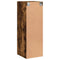 vidaXL Wall Cabinet with Glass Doors Smoked Oak 35x37x100 cm