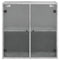 vidaXL Wall Cabinet with Glass Doors Concrete Grey 68x37x68.5 cm