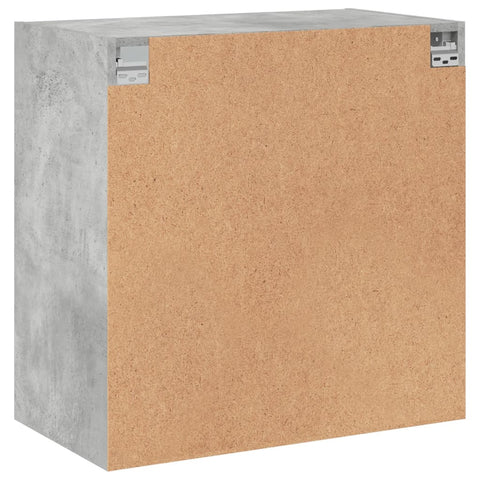 vidaXL Wall Cabinet with Glass Doors Concrete Grey 68x37x68.5 cm
