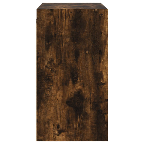 vidaXL Wall Cabinet with Glass Doors Smoked Oak 68x37x68.5 cm