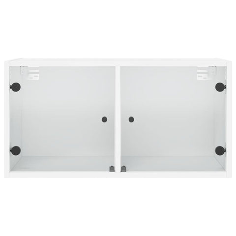vidaXL Wall Cabinets with Glass Doors 2 pcs White 68.5x37x35 cm