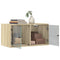 vidaXL Wall Cabinet with Glass Doors Sonoma Oak 68.5x37x35 cm