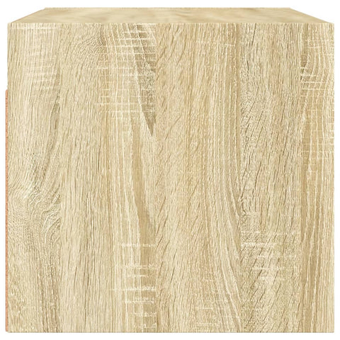 vidaXL Wall Cabinet with Glass Doors Sonoma Oak 68.5x37x35 cm