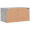 vidaXL Wall Cabinet with Glass Doors Concrete Grey 68.5x37x35 cm