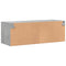 vidaXL Wall Cabinet with Glass Doors Concrete Grey 102x37x35 cm